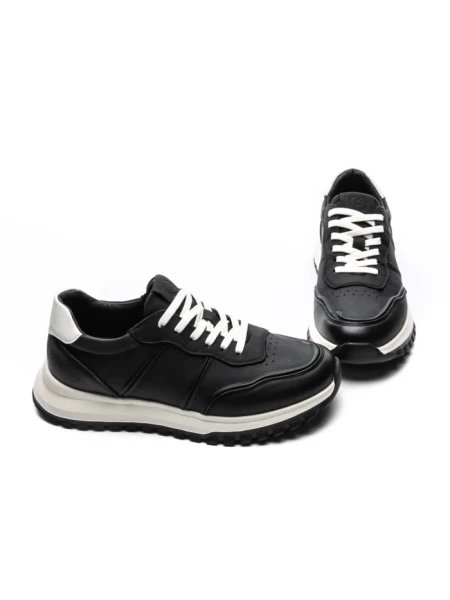 Pantofi Sport Barbati din piele naturala 7Q8807 BLACK | ADVANCER