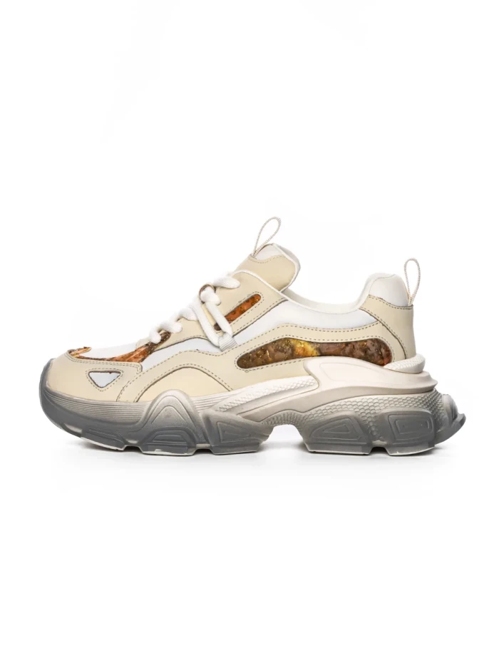 Pantofi Sport Dama din piele naturala HY5757-2 LIGHT YELLOW | FRANCO GERARDO