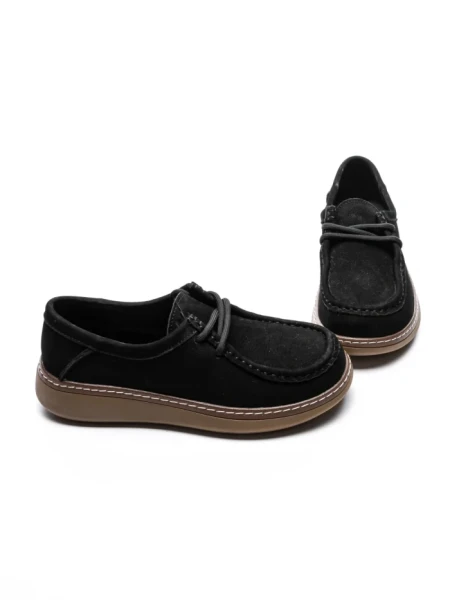 Pantofi Casual Dama din piele naturala 898 BLACK | ADVANCER