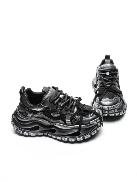 Pantofi Sport Barbati din piele naturala S52369 BLACK | ADVANCER