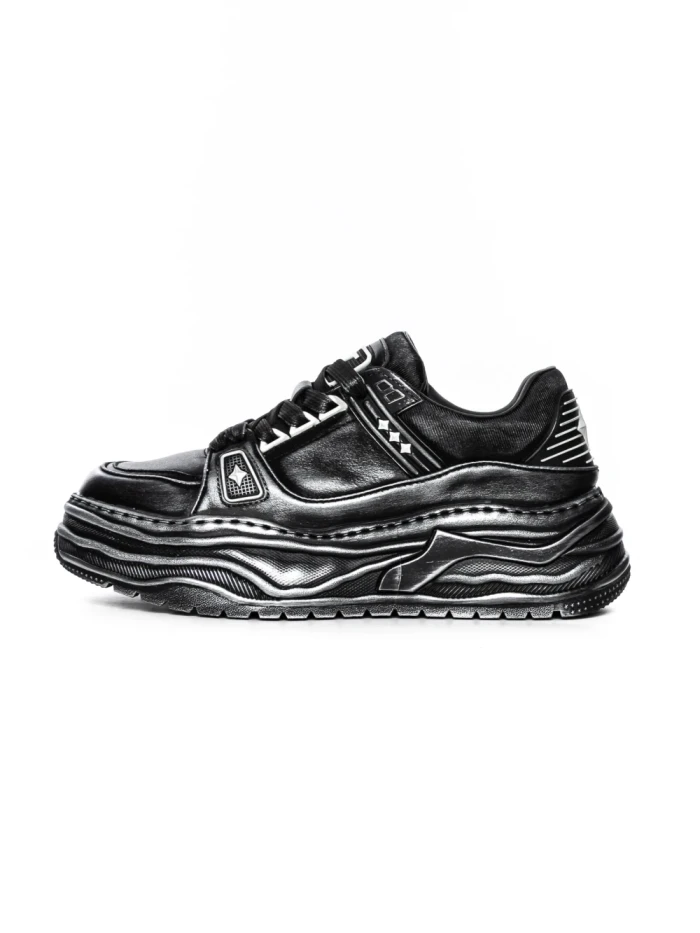 Pantofi Sport Barbati din piele naturala 98512-1 BLACK | ADVANCER