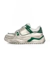 Pantofi Sport Barbati din piele naturala 98512-1 WHITE-GREEN | ADVANCER