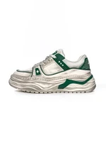 Pantofi Sport Barbati din piele naturala 98512-1 WHITE-GREEN | ADVANCER