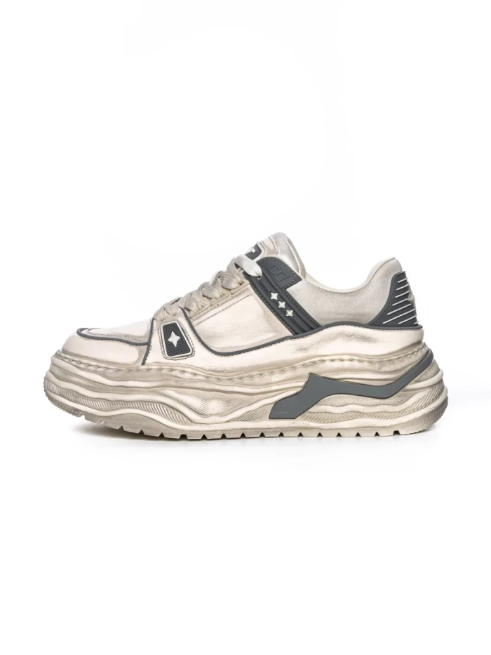 Pantofi Sport Barbati din piele naturala 98512-1 WHITE-GREY | ADVANCER