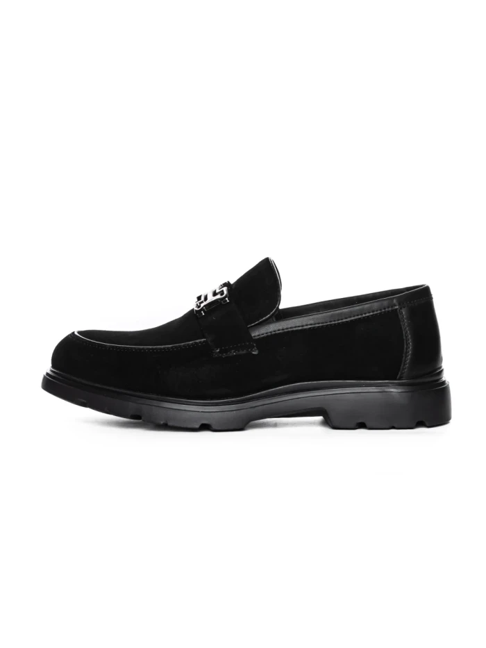 Mocasini Barbati din piele naturala 5NXE79 BLACK | PANTOFUL