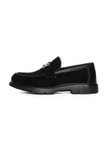 Mocasini Barbati din piele naturala 5NXE79 BLACK | PANTOFUL