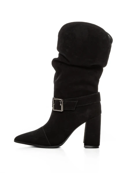 Botine Dama cu Toc gros 6GS9 Negru | Pantoful » pantoful.Ro