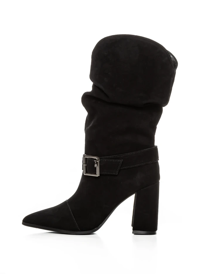 Botine Dama cu Toc gros 6GS9 Negru | Pantoful » pantoful.Ro