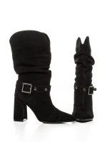 Botine Dama cu Toc gros 6GS9 Negru | Pantoful » pantoful.Ro
