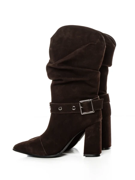 Botine Dama cu Toc gros 6GS9 Maro | Pantoful » pantoful.Ro