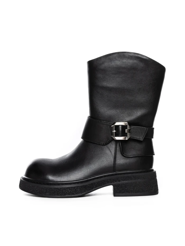Ghete Dama din piele naturala 5160-2 BLACK | ADVANCER