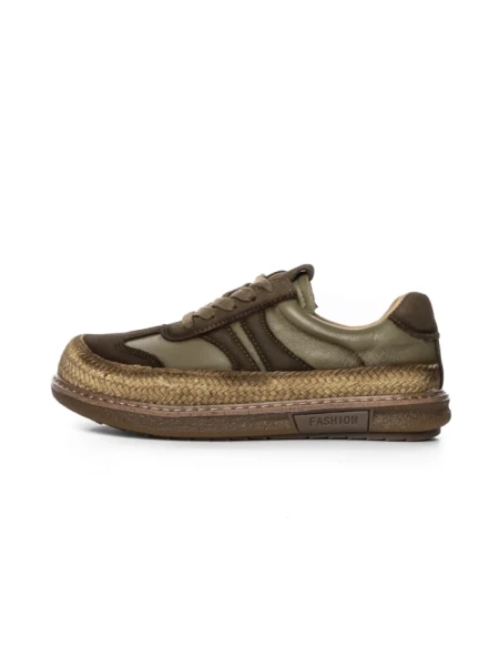 Pantofi Sport Dama din piele naturala 6022 KHAKI | ADVANCER
