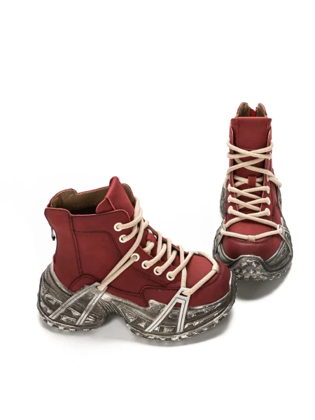 Ghete Dama din piele naturala 10806 Rosu | Advancer » Pantoful.Ro