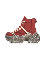 Ghete Dama din piele naturala 10806 Rosu | Advancer » Pantoful.Ro