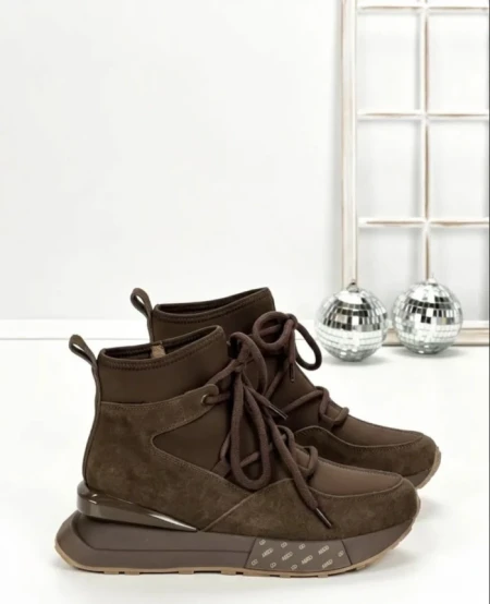 Ghete Dama din piele naturala 5SZ8 DARK BROWN | PANTOFUL