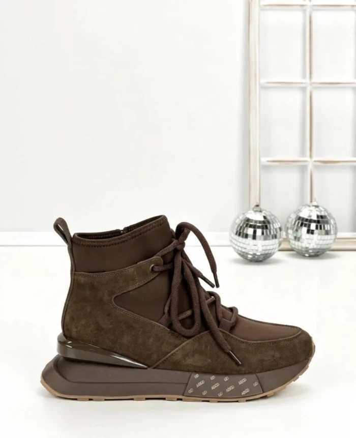 Ghete Dama din piele naturala 5SZ8 DARK BROWN | PANTOFUL
