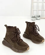 Ghete Dama din piele naturala 5SZ8 DARK BROWN | PANTOFUL