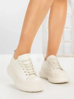 Pantofi Sport Dama din piele naturala 227802 Alb | Fra... » Pantoful.Ro