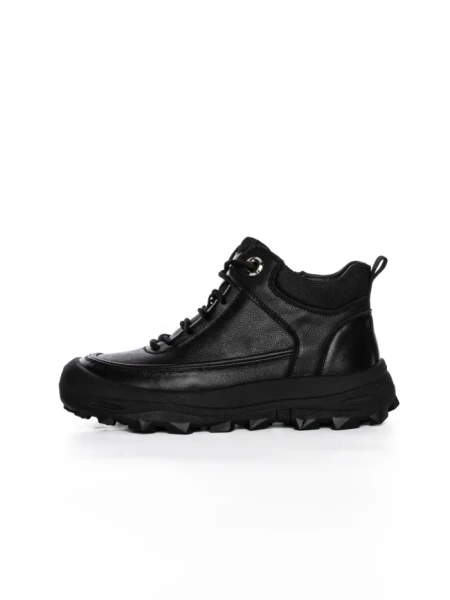 Ghete Barbati din piele naturala E18013 BLACK | ADVANCER