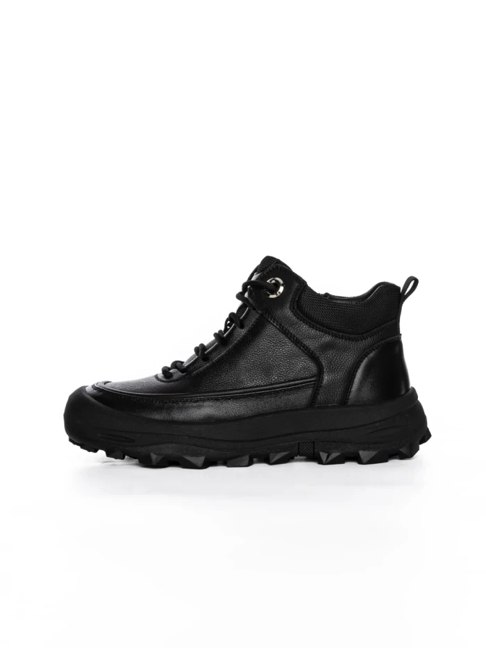 Ghete Barbati din piele naturala E18013 BLACK | ADVANCER