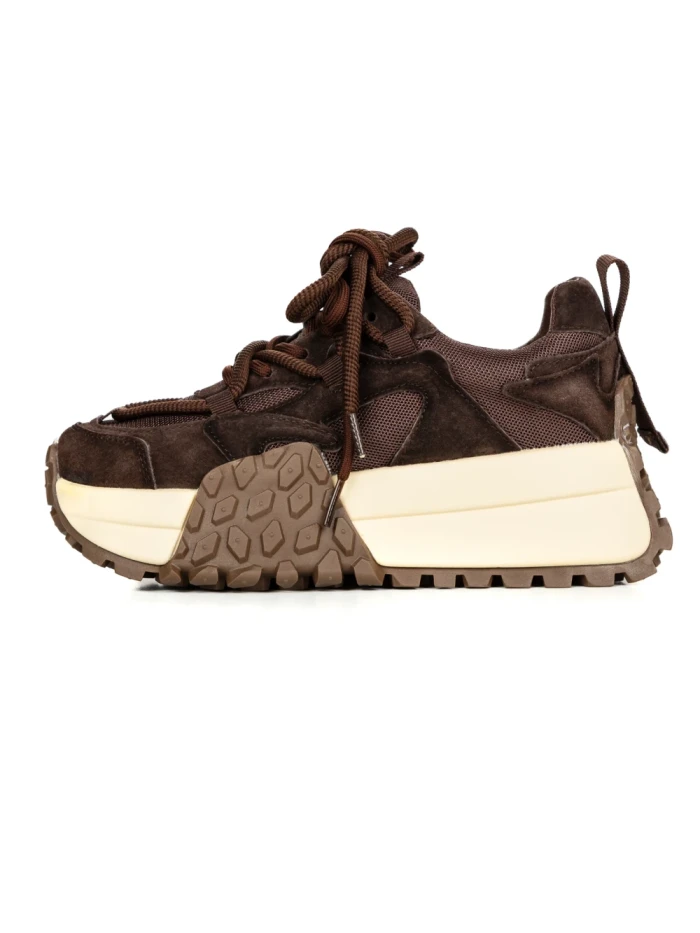 Pantofi Sport Dama cu Platforma 2587-1 COFFEE | FRANCO GERARDO