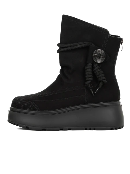 Ghete Dama din piele naturala 6ZP10 Negru | Pantoful » MeiMall.Ro