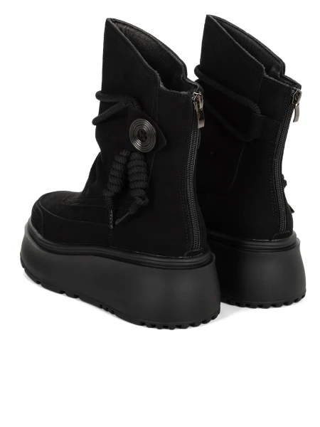 Ghete Dama din piele naturala 6ZP10 Negru | Pantoful » MeiMall.Ro