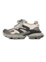 Pantofi Sport Dama din piele naturala Y5786 Crem-Gri |... » Pantoful.Ro