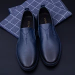 Pantofi Barbati din piele naturala KL60803 Blue » Pantoful.ro
